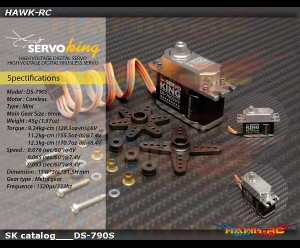 ServoKing DS-1720HV Mini Size Servo (0.053s,12.3kg @ 8.4V)